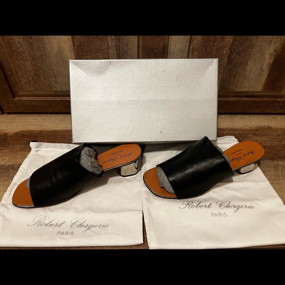 Robert Clergerie - Mules Lea - Black